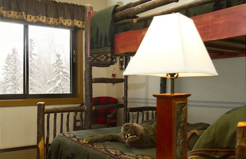 Rental bedroom at Big Powderhorn Mountain Resort.