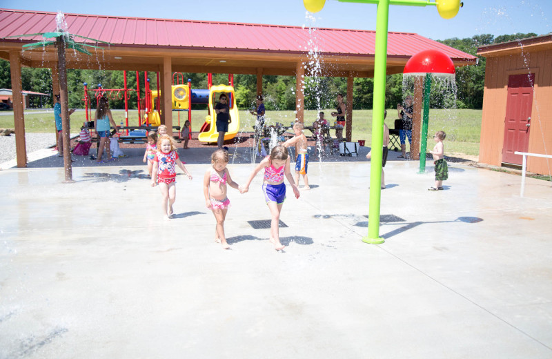 Splash pad at Long Lake Resort.