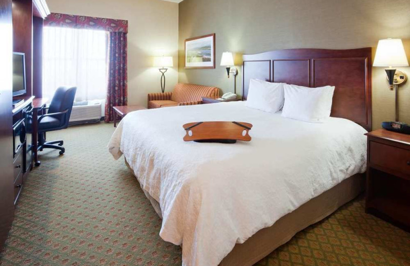 Guest room at Hampton Inn Duluth.