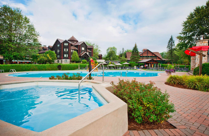 Outdoor pool at Fairmont Le Chateau Montebello.