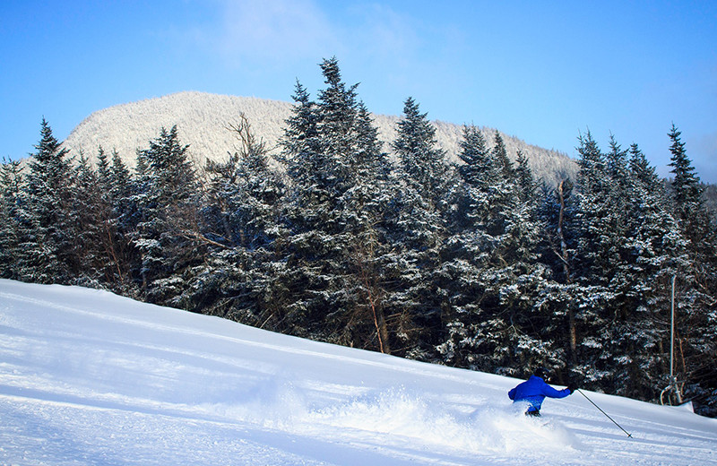 Skiing at The Golden Eagle Lodge.