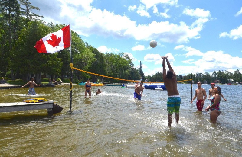 Beach volleyball at Balsam Resort.