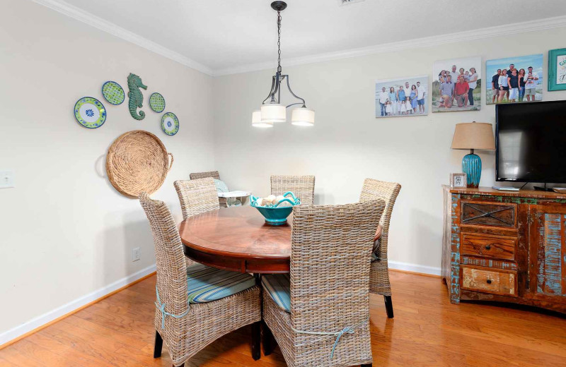 Dining room at Real Escapes Properties - Demere Landing #135.