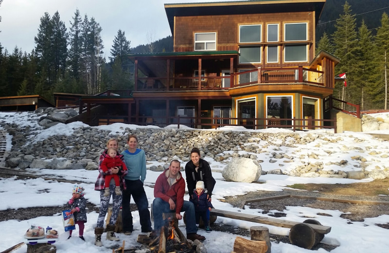 Family at Cedar House Restaurant & Chalets.