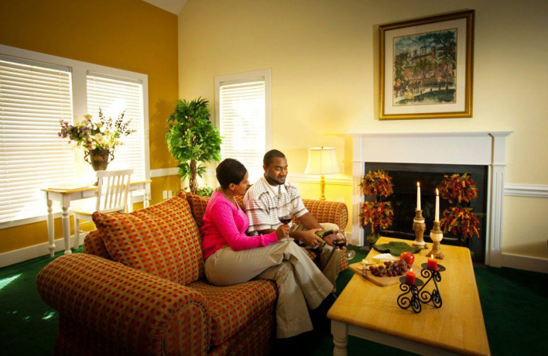 Guest living room at King's Creek Plantation.