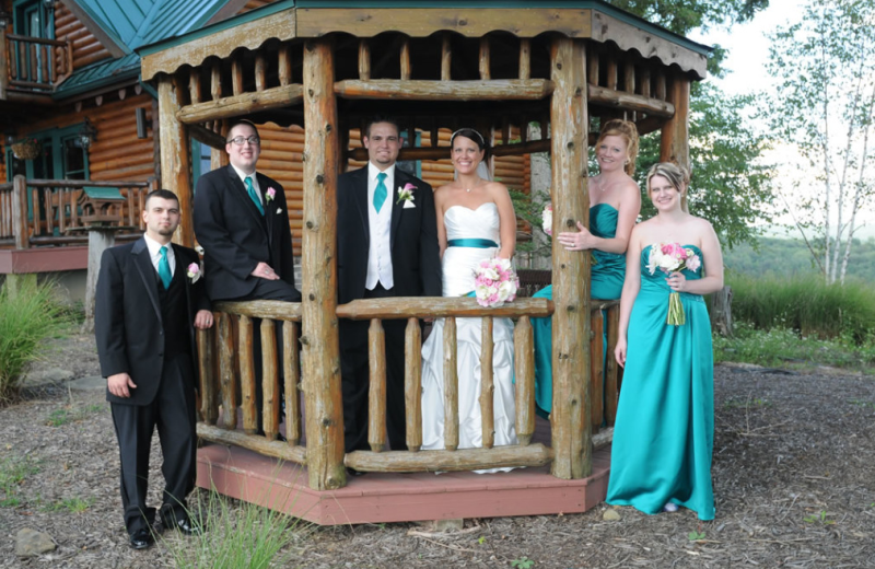 Wedding party at Pine Lakes Lodge.