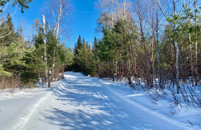 Ski trail at Golden Eagle Lodge.