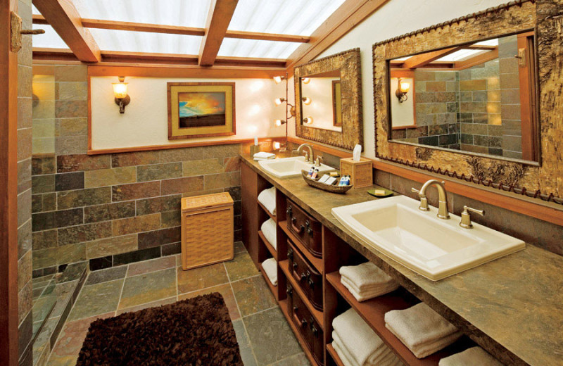 Tent bathroom at The Resort at Paws Up.