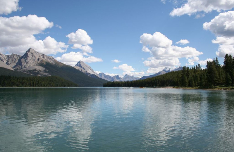 Lake near Maligne Lodge.