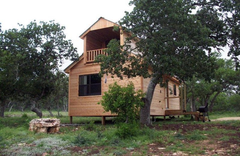 Cabin exterior at Walnut Canyon Cabins.