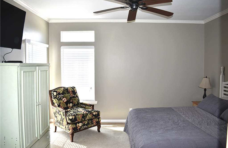 Rental bedroom at Dauphin Island Beach Rentals, LLC.