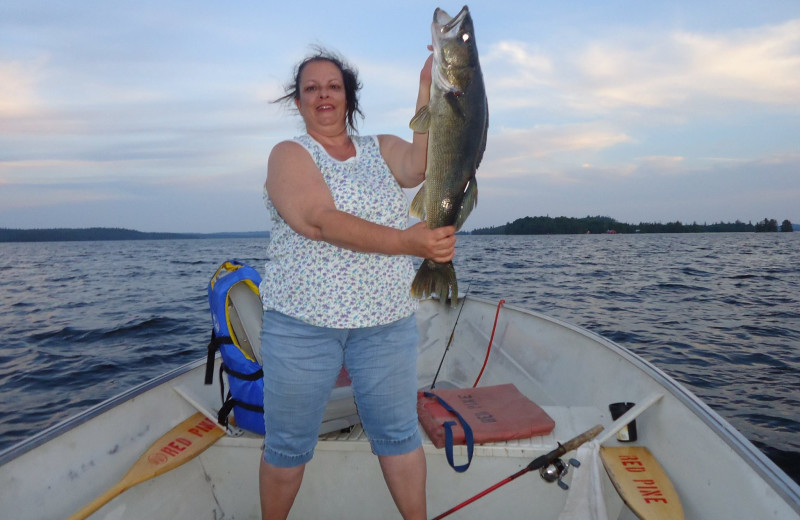 Fishing at Red Pine Wilderness Lodge.