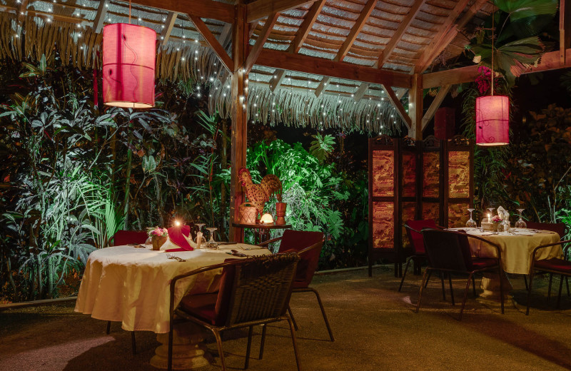 Dining at El Castillo Boutique Luxury Hotel.