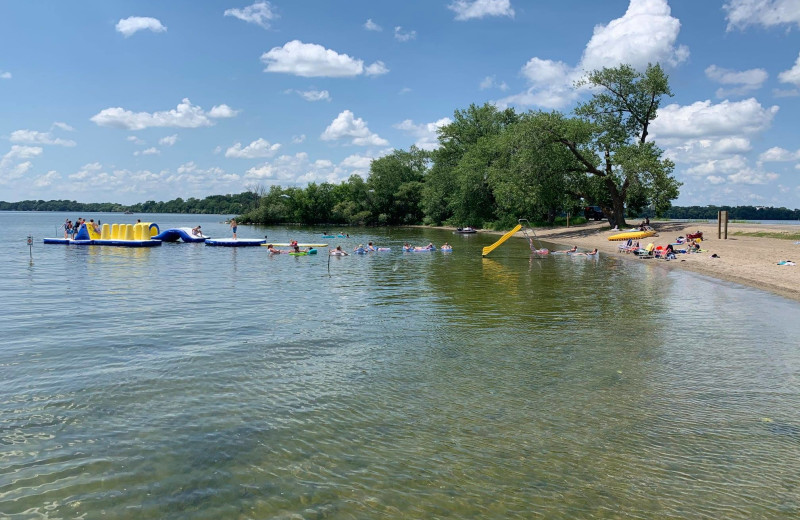 Beach at Ten Mile Lake Resort.