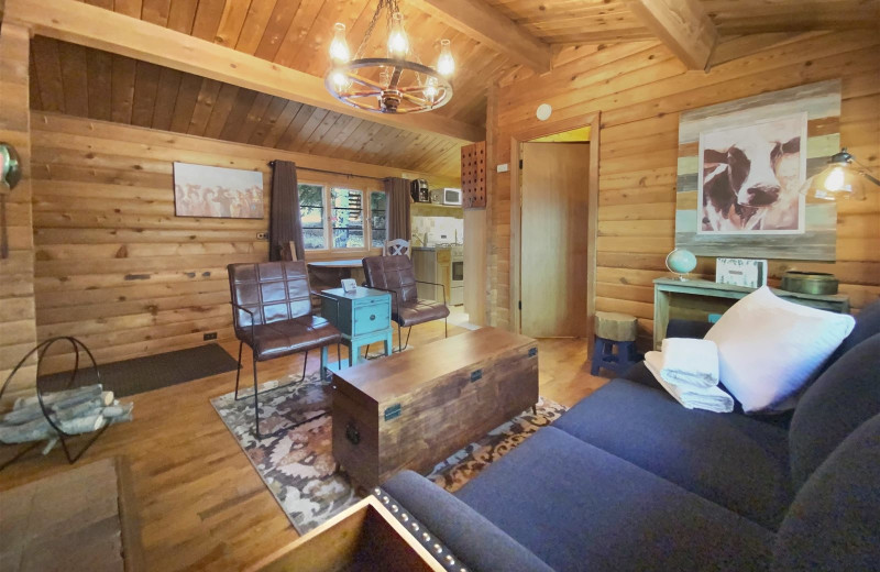 Rental living room at Family Time Vacation Rentals.