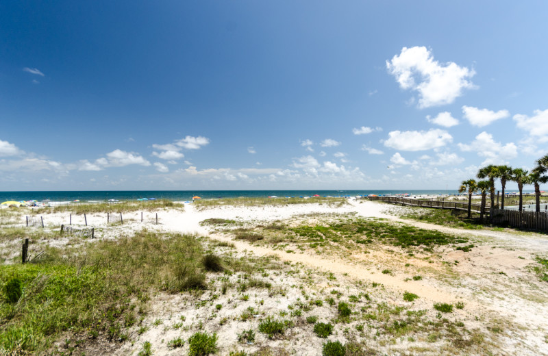 The beach at Vacation Homes Perdido Key.