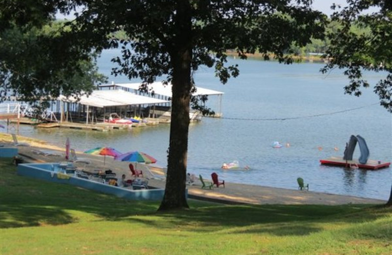 The beach at Shawnee Bay Resort.