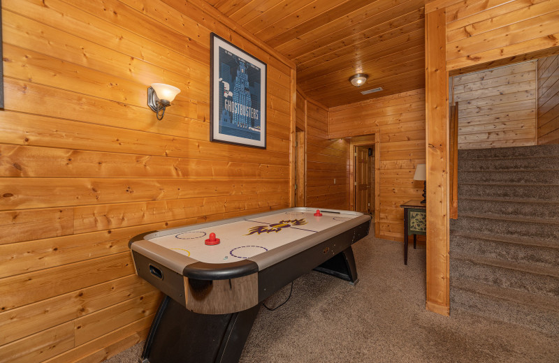 Air hockey at American Patriot Getaways - Grizzly's Den.