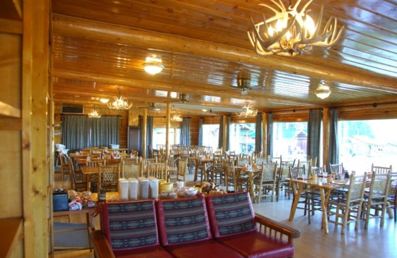 Dining area at Triangle X Ranch.