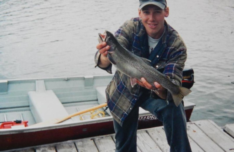 Fishing at Chaunigan Lake Lodge.