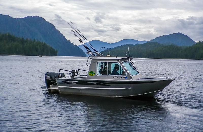 Fishing boat at Yes Bay Lodge.