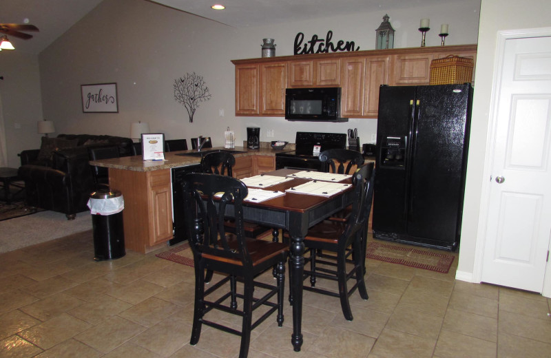 Guest kitchen at Vickery Resort On Table Rock Lake.