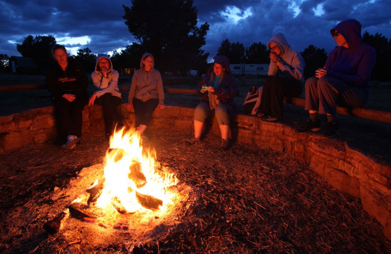 Campfire at Zion Ponderosa Ranch Resort.