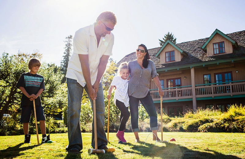 Family at Painter's Lodge.