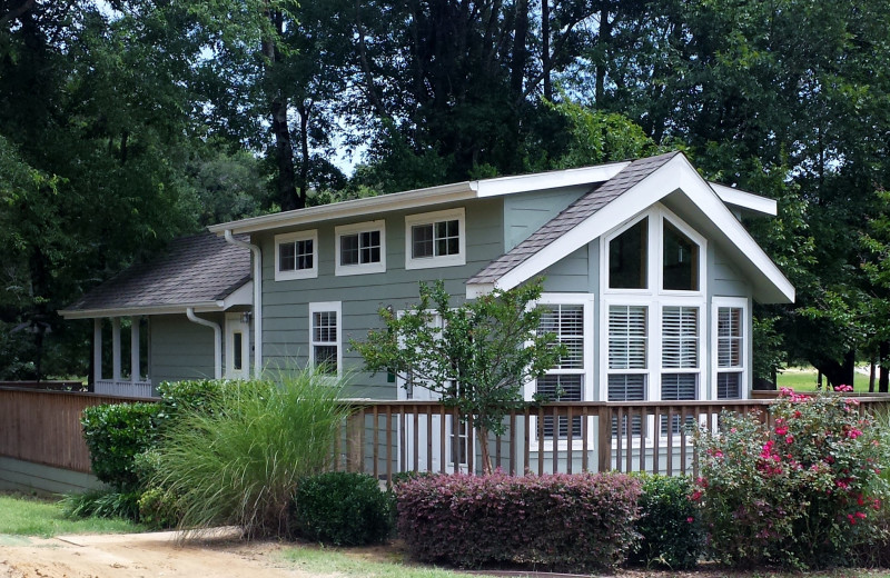 Cabin exterior at Mill Creek Ranch Resort.