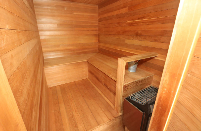 Rental sauna at Stowe Country Homes.