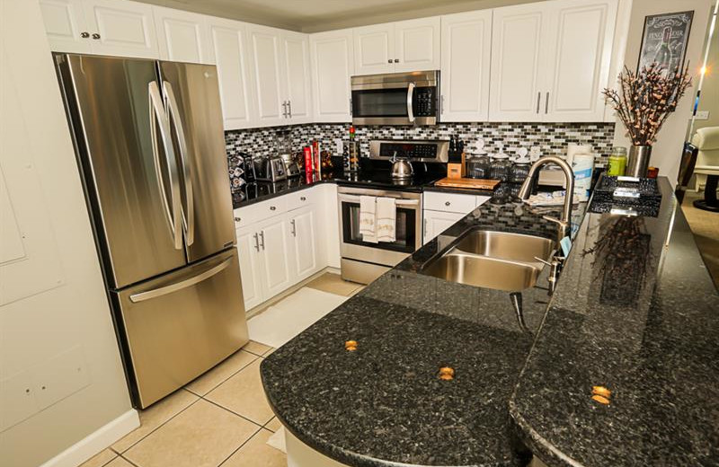 Rental kitchen at Sterling Shores.