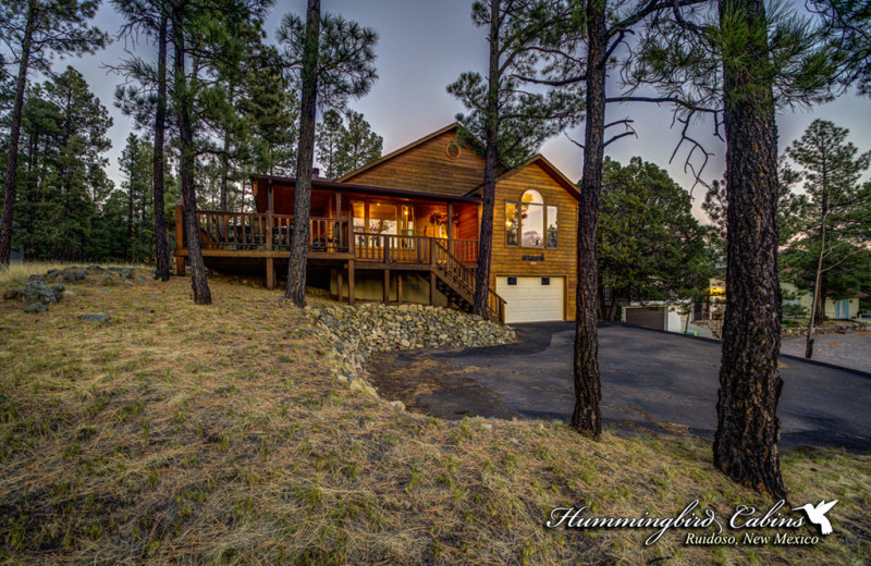 Cabin exterior at Hummingbird Cabins.