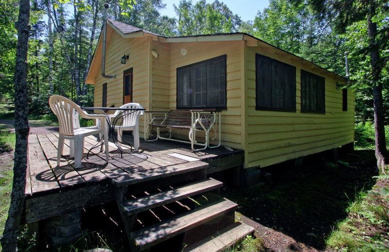 Cabin exterior at Trout Lake Resort.