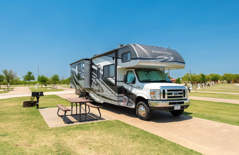 RV campground at Yogi Bear's Jellystone Park Wichita Falls.