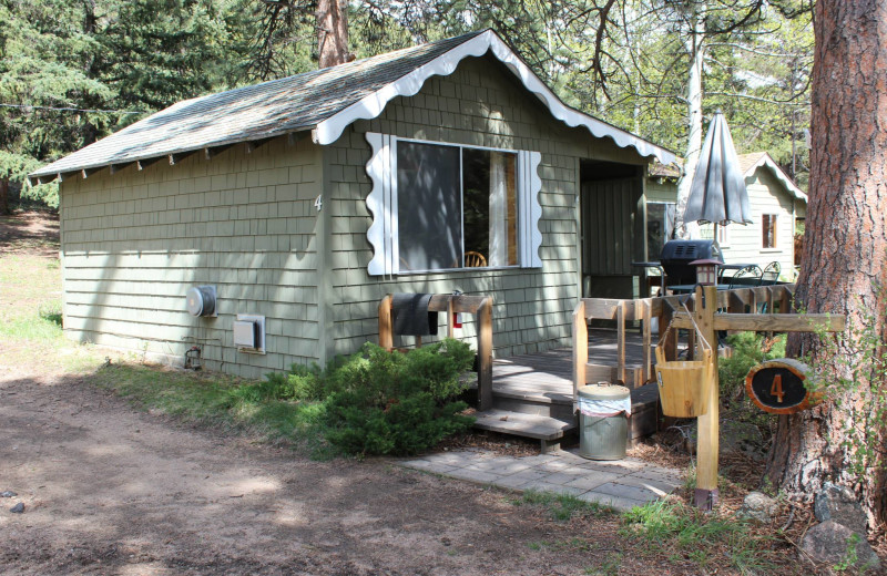 Cabin exterior at Workshire Lodge.
