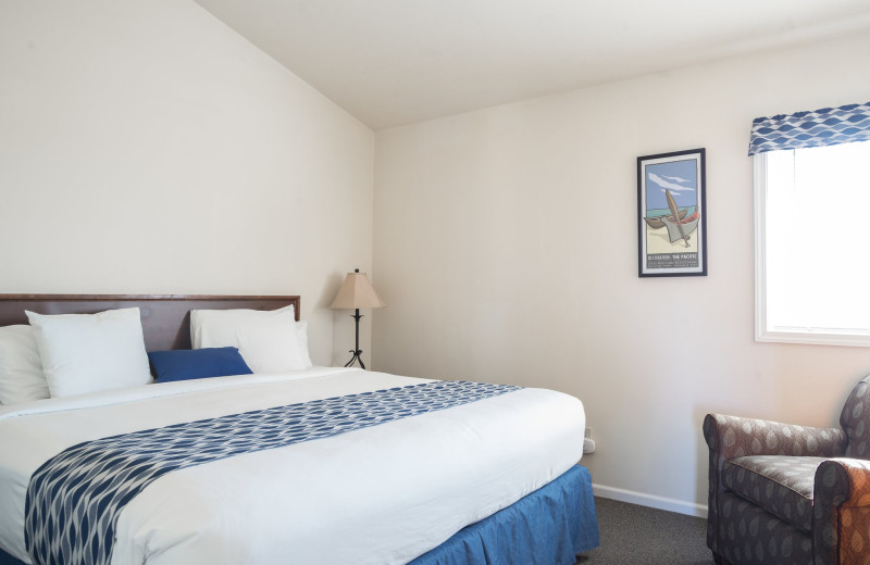Guest bedroom at Lighthouse Oceanfront Resort.
