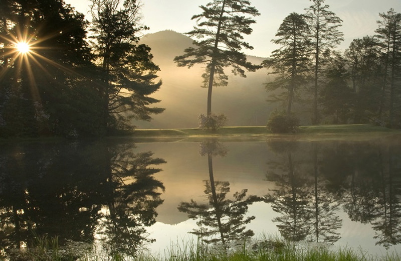 Lake view at Mountain Lake Rentals.