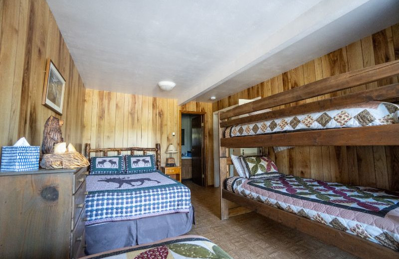 Lodge bedroom at Jimmie Jack's Alaska Fishing Lodges.