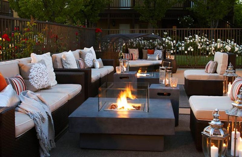 Fire pits at The Lodge at Sonoma Renaissance Resort & Spa.
