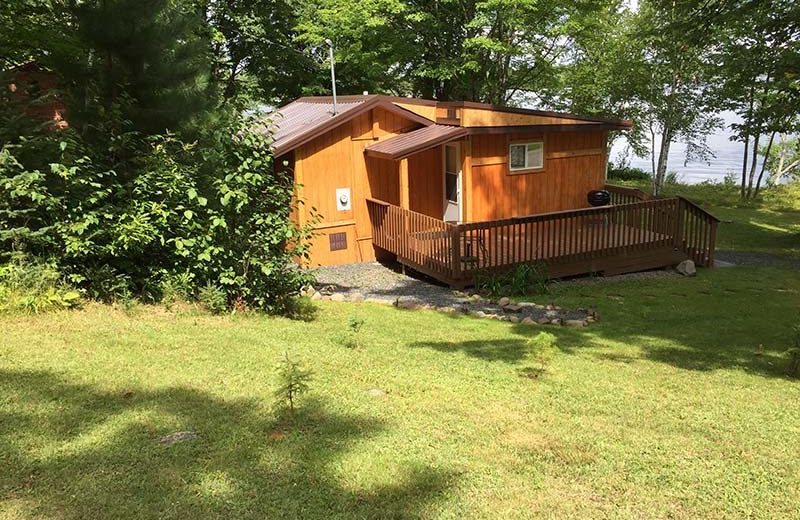 Cabin exterior at White Manor Resort.