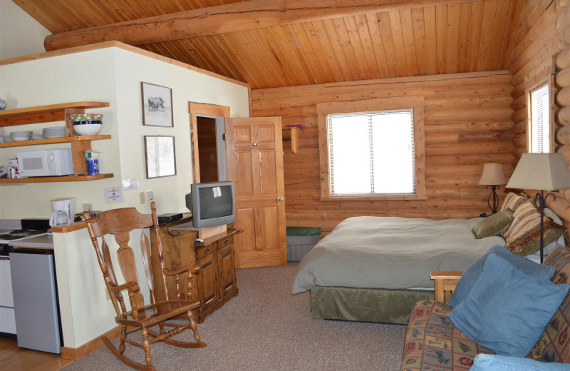 Cabin interior at Woods Landing.