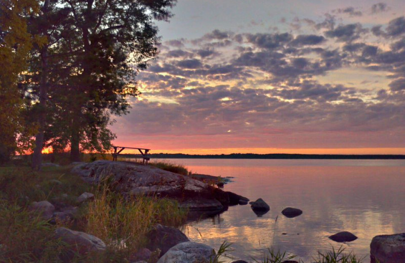 Lake view at Sandy Point Lodge.