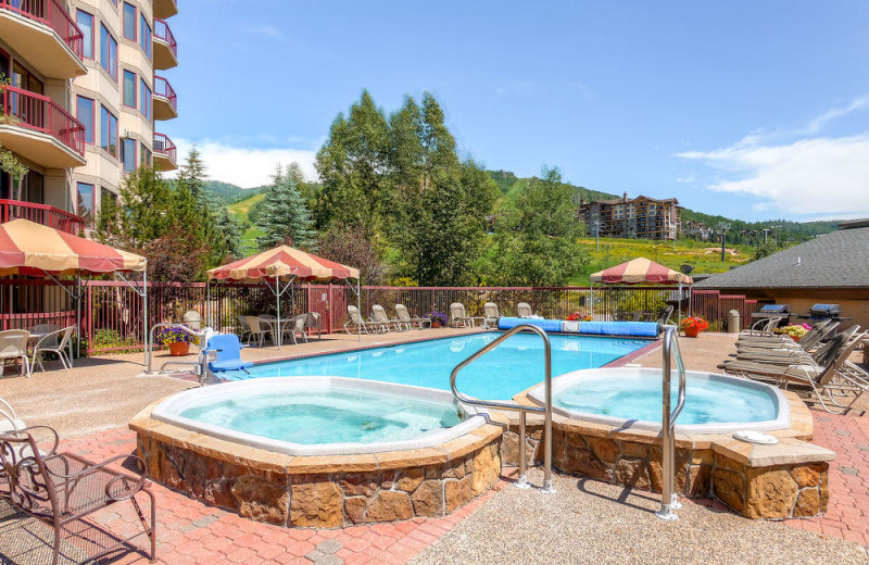 Outdoor pool at Torian Plum Resort.