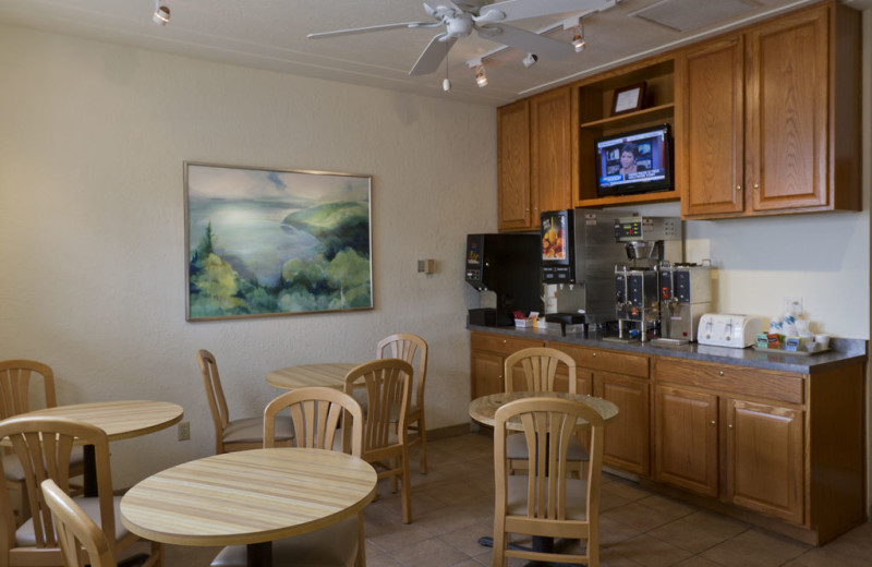 Breakfast area at The Shoreline Inn.