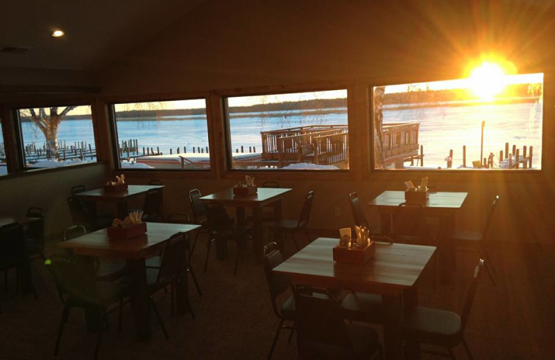 Dining at River Bend's Resort & Walleye Inn.