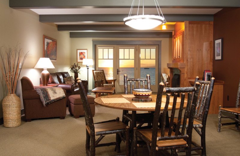 Guest living room at Tamarack Lodge.