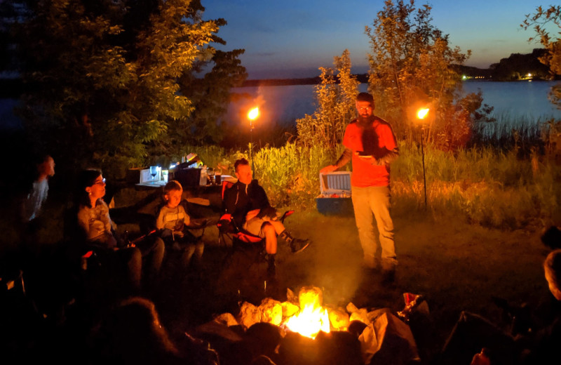 Campfire at Upper Cullen Resort.