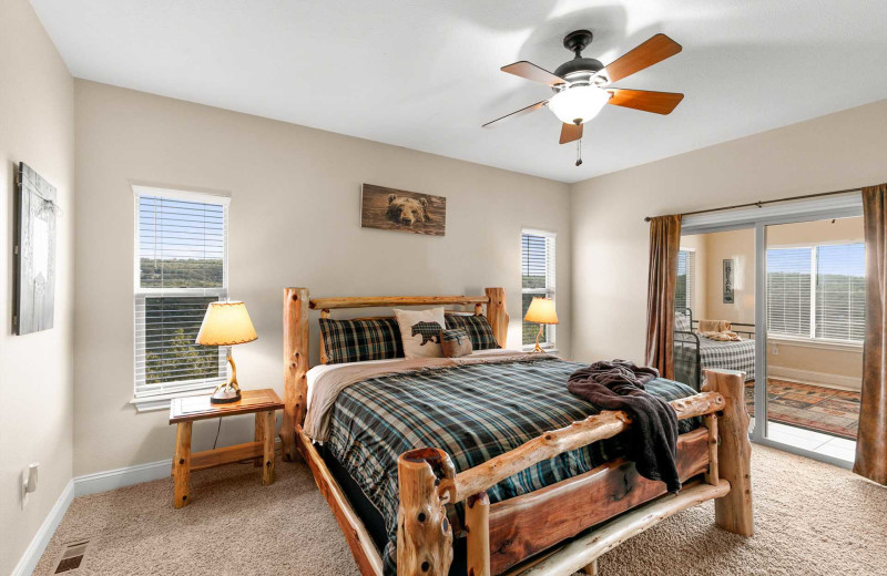 Rental bedroom at Branson Vacation Rentals.