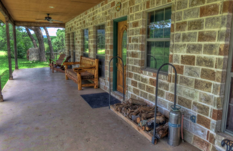 Cabin porch at Foxfire Cabins.