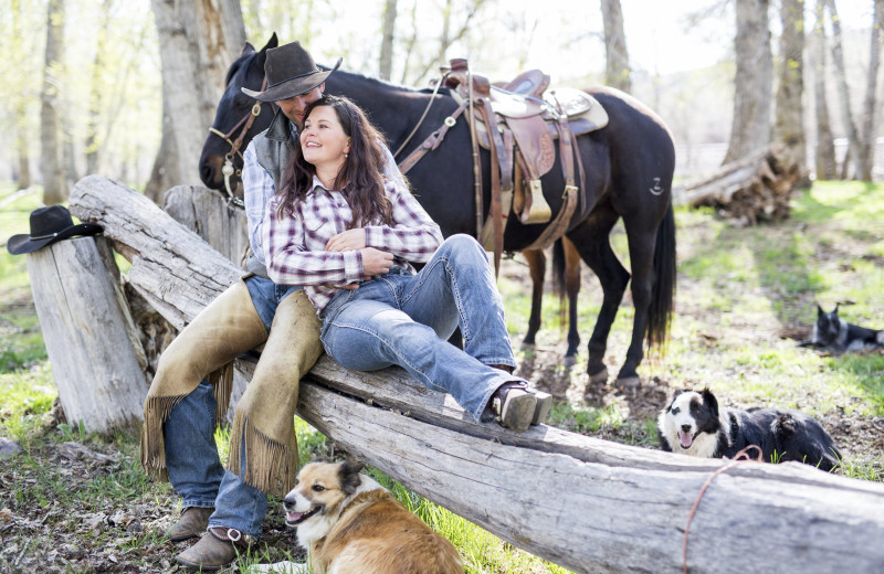 Couple at Rocking Z Ranch.